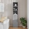 Flash Furniture Vega Freestanding Linen Tower Storage Cabinet w/Magnetic Close Door, In-Cabinet Adjustable Shelf FS-VEGA-BATH-2-GY-GG - alternate 8